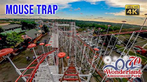 Mouse Trap Roller Coaster On Ride Front Seat 4K POV Wonderland