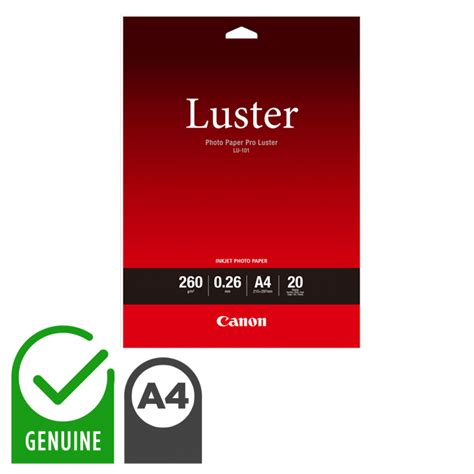 Clu101a4 Canon Genuine A4 Luster Photo Paper Pro 20 Sheets On Sale