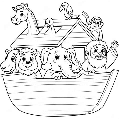 Desenho Da Arca Para Colorir - 19 Desenhos da Arca de Noé para colorir