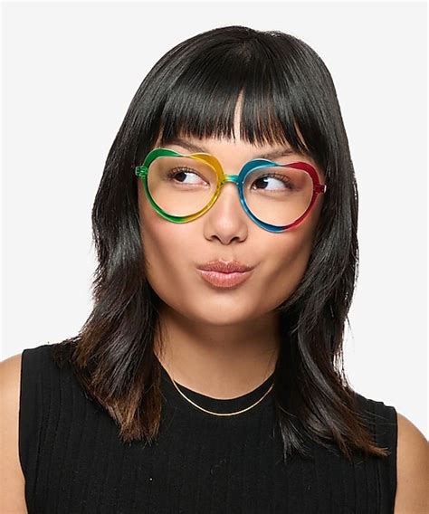 Rainbow Heart Heart Rainbow Full Rim Eyeglasses Eyebuydirect Canada