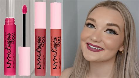 New Nyx Lip Lingerie Xxl Review Lip Swatches Wear Test Youtube