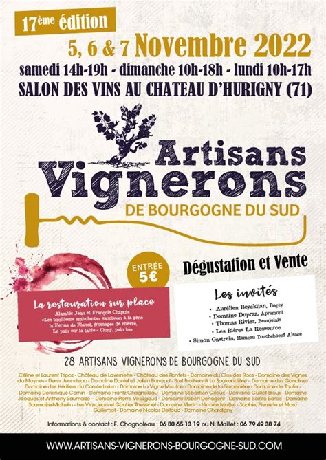 Salon des Artisans Vignerons de Bourgogne du Sud Domaine Céline