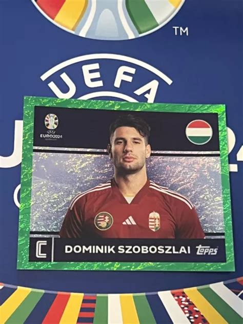 TOPPS EURO 2024 Sticker Dominik Szoboszlai Captain Green Parallel HUN