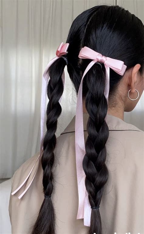 Pin By Erika Sierra Suarez On Hairstyle Ribbon Ribbon Hairstyle Hair