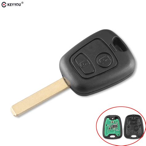 Keyyou Llave De Coche Remota Sin Llave Botones Mhz Para Peugeot