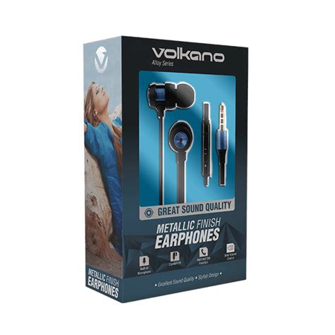 Volkano Alloy Series Metal Earphones Black And White Matrix Warehouse Computers