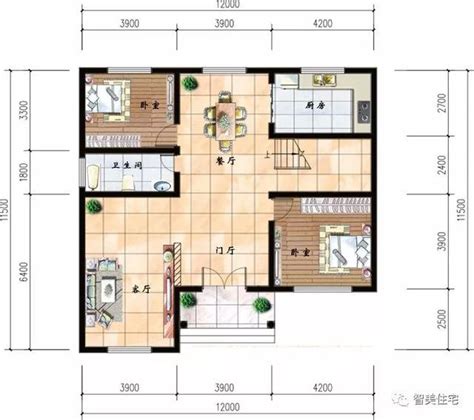 开间尺寸12米别墅设计图纸，展现美式和欧式风采。图纸头条鲁班设计图纸官网