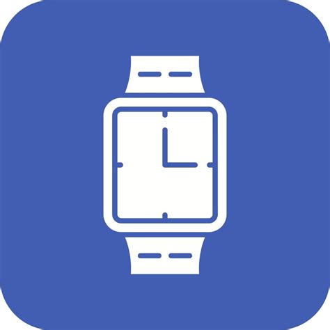 Smartwatch Glyph Round Corner Background Icon 16007523 Vector Art At