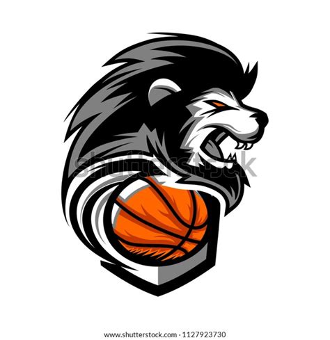 Lion Basketball Team Logo Stock Vector (Royalty Free) 1127923730