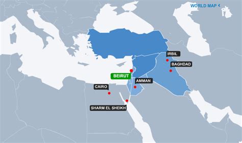 Middle East Airlines Route Map Regional Routes