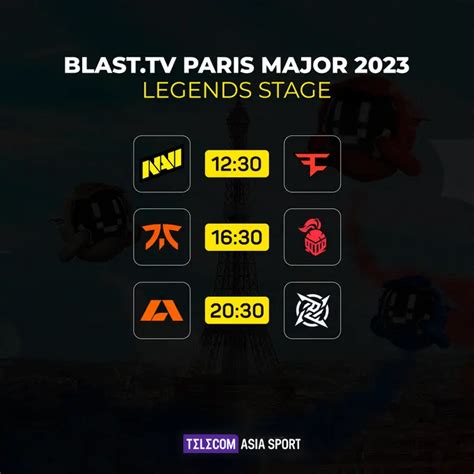 Blasttv Paris Major 2023 Legends Stage Day 5 Schedule