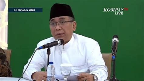 Full Pernyataan Sikap Pbnu Yahya Cholil Soal Perkembangan Konflik