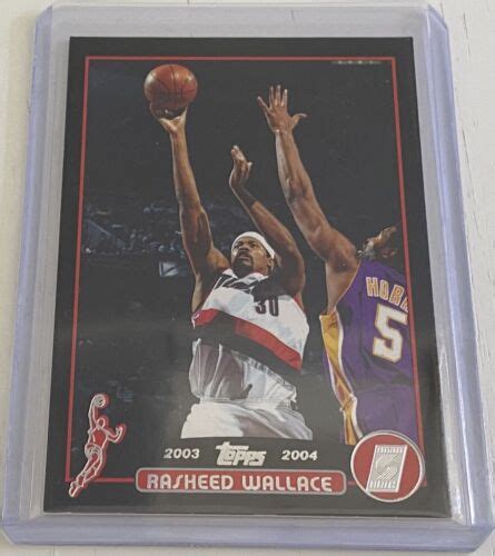 Rasheed Wallace 2003 Topps Black 500 92 Portland Trail Blazers EBay