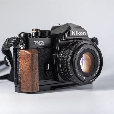 Wood L Hand Grip For Nikon Fm2 Fm3a Fm Fe Fe2 Camera Aluminum Alloy Baseplate Ebay