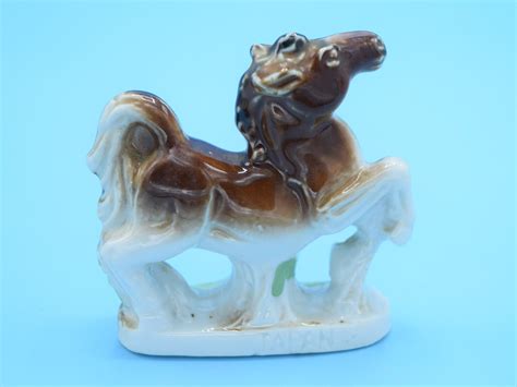 Ceramic Miniature Horse Figurine Vintage Japan Porcelain Mini - Etsy