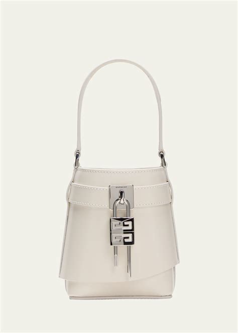 Givenchy Shark Lock Micro Bucket Bag In Box Leather Bergdorf Goodman