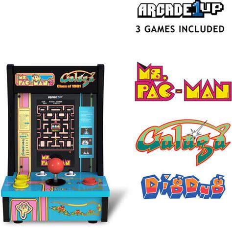 Arcade1Up Class Of 81 Ms PAC Man Galaga Countercade 3 Classic Games