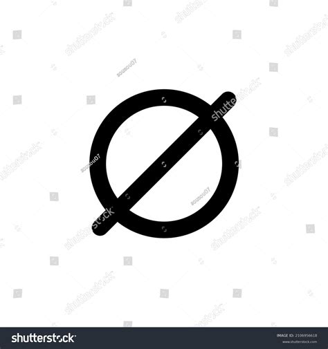 Empty Set Null Set Slashed Zero Stock Vector Royalty Free 2106956618