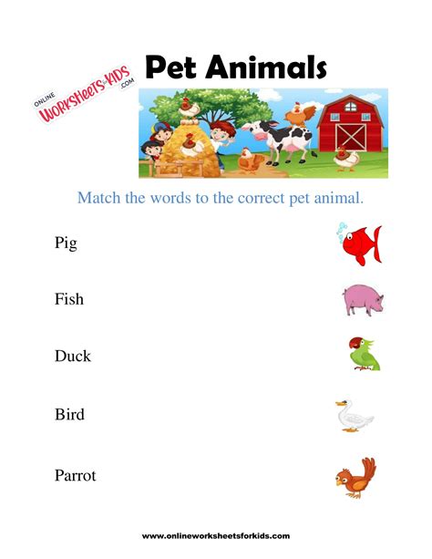 Pet Animals Worksheet 2