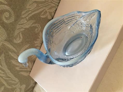 Fenton Art Glass Blue Opalescent Swan Fenton In Oval 2063358100