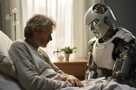 Premium Ai Image Robots Caring For The Elderly In Hospitals