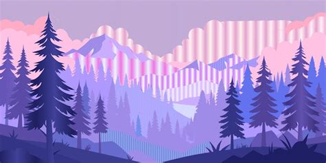 Premium Vector | A mountain with a sunset in the background