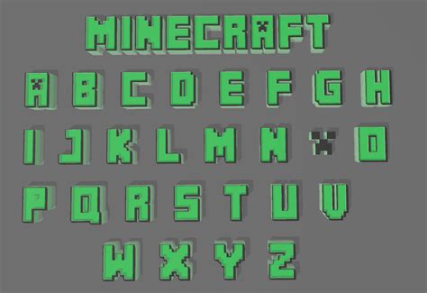 Stl File Abecedario Minecraft Hueco Juego Interactivo D Printable