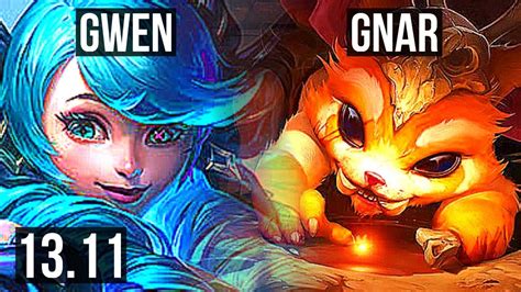 Gwen Vs Gnar Top Games Dominating Kr Master