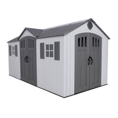 Lifetime Dual Entry Gray Shed 15 X 8 With Floor 60410 60410