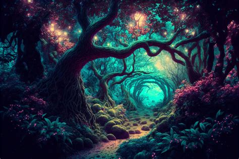 Enchanted Forest Wall Art Enchanted Forest Printable Digital Art