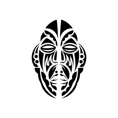 The Face Of The Chief In The Style Of Hawaiian Ornaments Samoan Tattoo