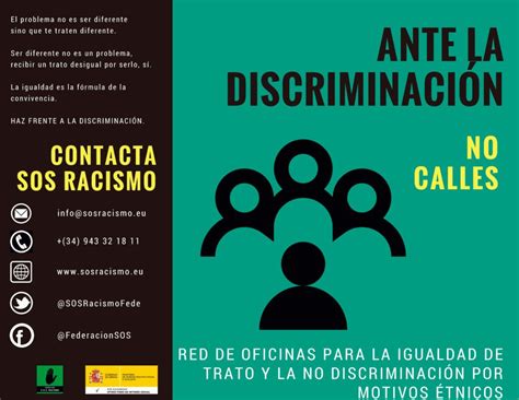 Sos Racismo Lanza Su Campa A Frente Al Racismo Piensa Act A