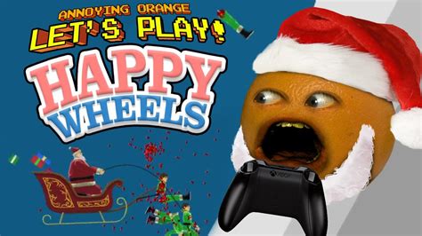 Annoying Orange Let's Play Happy Wheels: Jingle Bell SP... | Doovi