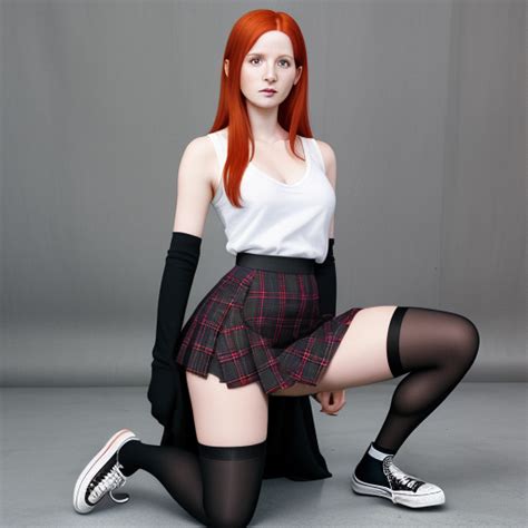 Nude Redhead Naked Ginny Weasley Kneeling On All Four