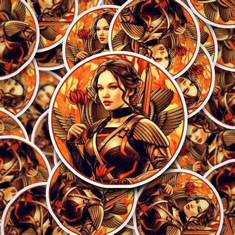 Girl On Fire Sticker Hunger Games Decal Katniss Everdeen Laptop Sticker Symbol Vinyl Sticker