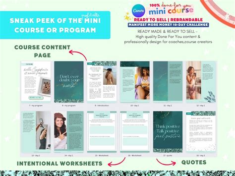 Done For You Self Esteem Workbook Life Coaching Tools Brandable