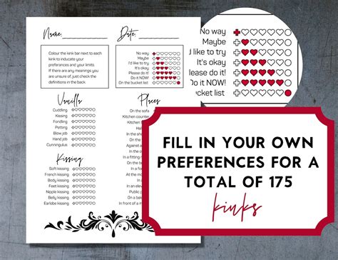 Ultimate Kink List Of Kinks And Fetishes Sex Bucket List Sex Games BDSM Sex Game Kinklist