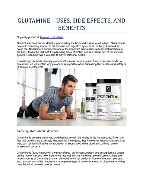 Glutamine – Uses, Side Effects and Benefits by Muscle Trail - Issuu