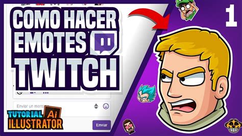 A Cartoon Character With The Words Como Hacer Emotes De Twitch