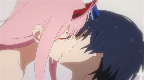 Zero Two And Hiro Kiss Moment Darling In The Franxx Cartoon Girl