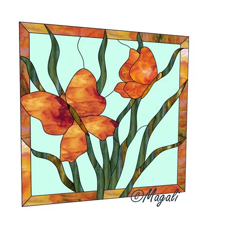 Stained Glass Pattern Butterfly Etsy