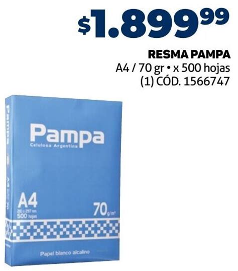 Resma Pampa A Gr X Hojas Oferta En Makro