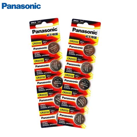 10pcs PANASONIC Original Brand New Battery Cr2032 3v Button Cell Coin