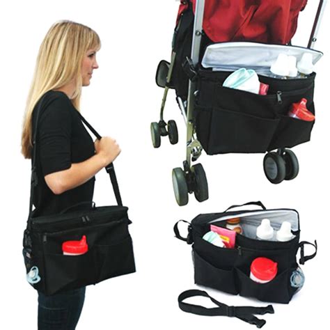 Child and Infant Insulated Baby Stroller Organizer Diaper Bag Converts ...