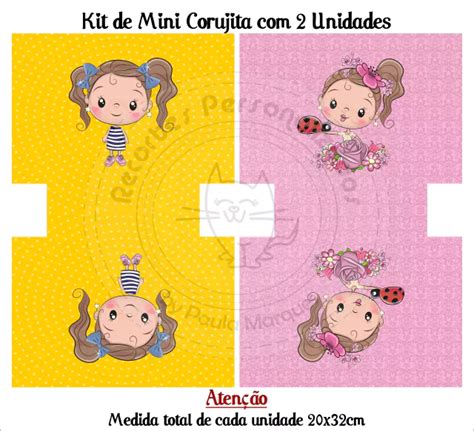 Kit De Recorte Em Tecido Mini Corujita Cutes