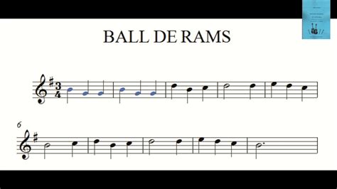 VIDEO PARTITURAS BALL DE RAMS YouTube