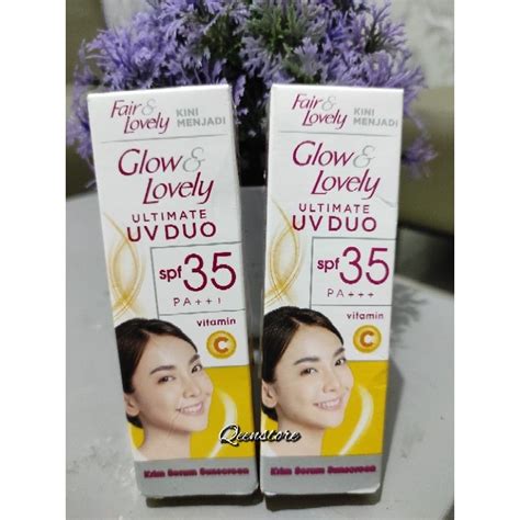 Jual Fair Glow Lovely Ultimate UV Duo SPF 35 PA Vitamin C 20g