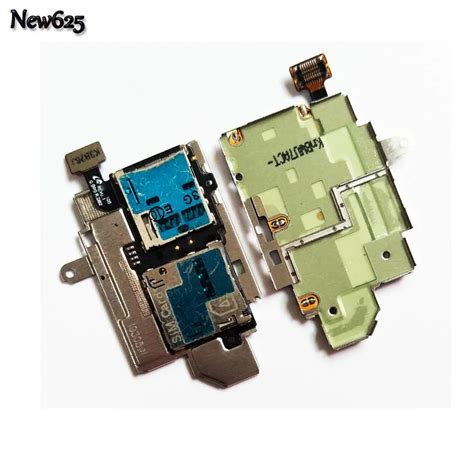 Original Sim Card Reader Holder Micro Sd Memory Socket Slot Tray Flex Cable For Samsung Galaxy S