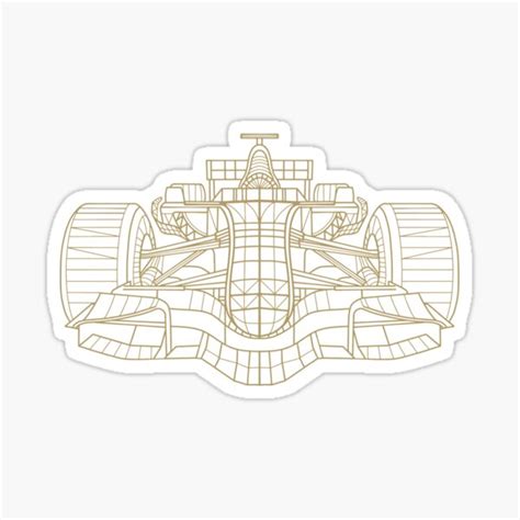 "F1 Car Front Blueprint" Sticker for Sale by origato | Redbubble