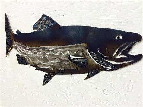 Metal Salmon Wall Hanging 185 X 95 Wall Hanging Metal Fish Metal